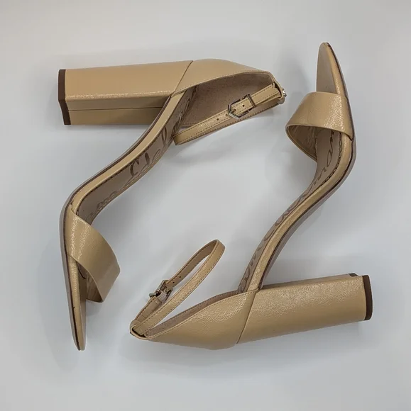 Sam Edelman Yaro Block Heel Sandals Nude Tan Size 10 - Picture 6 of 6